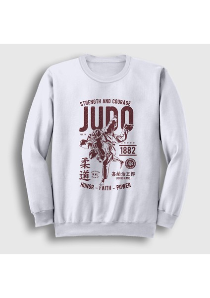 Unisex Beyaz Kano Jigoro Ufc Mma Judo Sweatshirt