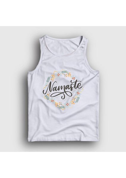 Beyaz Namaste Meditasyon Hediye Yoga Atlet