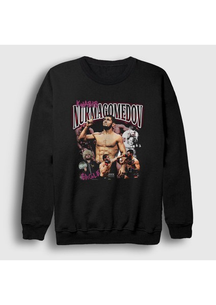 Unisex Siyah Punch Güreş Ufc Mma Khabib Nurmagomedov Sweatshirt