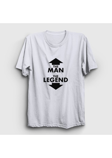 Beyaz The Man The Legend Hediye T-Shirt