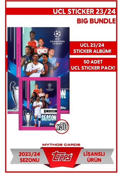 Topps Şampiyonlar Ligi 23/24 Sticker - Big Bundle