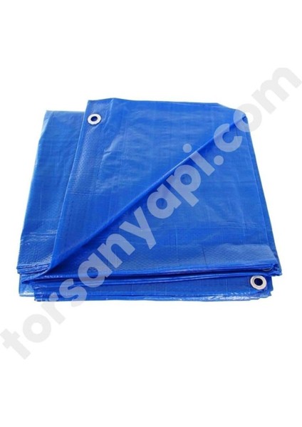 140 gr Mavi Branda – Kenarları Halkalı – Pvc Branda – Kar ve Su Geçirmez - 2 Metre x 10 Metre