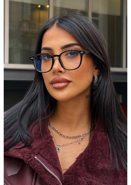 Lisbon Kadın Blue Block Gözlük Siyah
