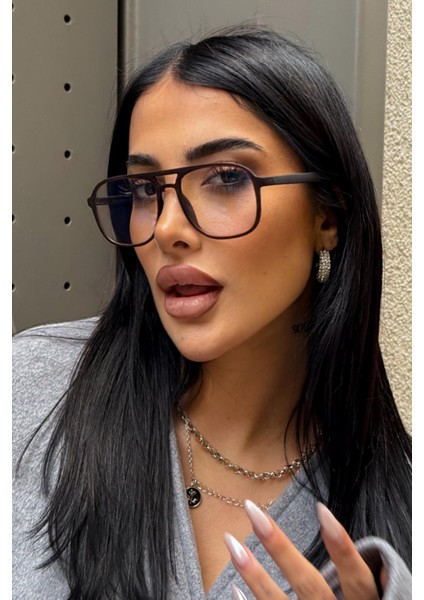 Buena Kadın Blue Block Gözlük Bordo