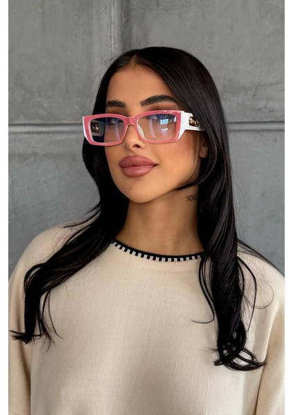 Joenzi Kadın Blue Block Gözlük Pembe