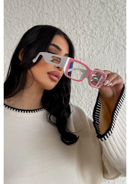 Joenzi Kadın Blue Block Gözlük Pembe fırsatları