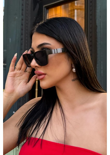 Orke Kadın Cat-Eye Güneş Gözlüğü Mat Siyah