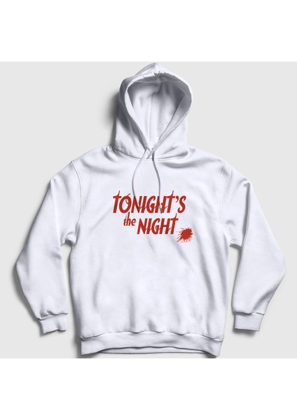 Z zepplin Presmono Beyaz Tonights The Night Dizi Dexter Kapüşonlu Sweatshirt