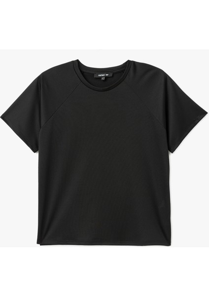 Slim Fit Kısa Kollu Bisiklet Yaka Spor Tişört