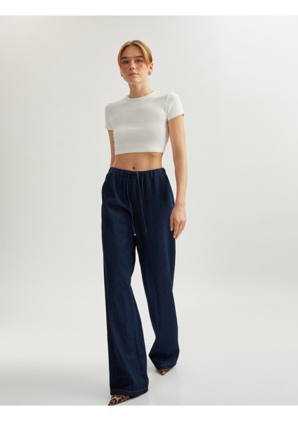 Beli Bağlamalı Düz Paça Denim Pantolon - Straight Jeans fiyatları