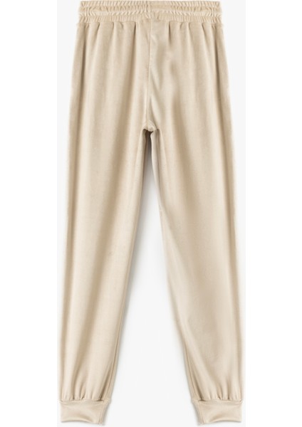 Cepli Beli Bağlamalı Jogger Kadife Pijama Altı fiyatları