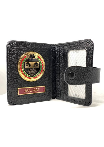 Barolar Birliği Avukat Çıtçıtlı Cüzdan Hakiki Deri