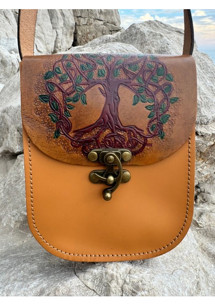 Nobleıstıque Tarz Moda Şık Kaliteli Hakiki Deri Kullanışlı Kadın Omuz Çanta - El Yapımı Tasarım Trend