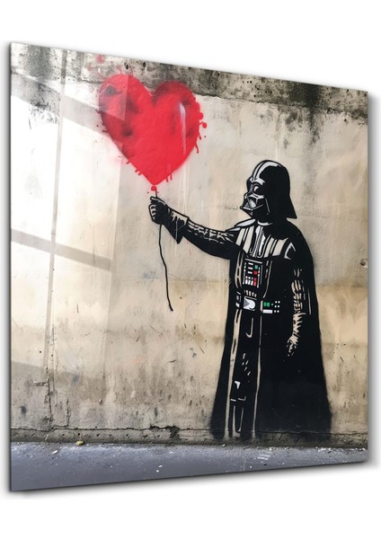 Banksy Style Love Baloon Street Art Cam Tablo