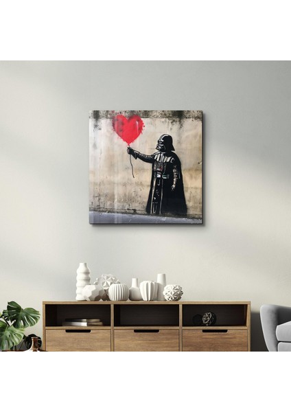 Banksy Style Love Baloon Street Art Cam Tablo fiyatları