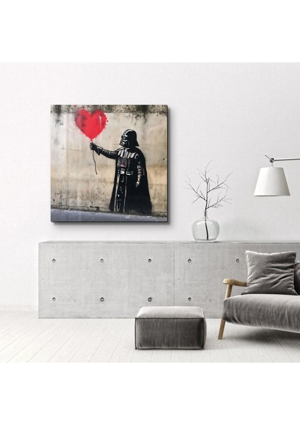 Banksy Style Love Baloon Street Art Cam Tablo modelleri