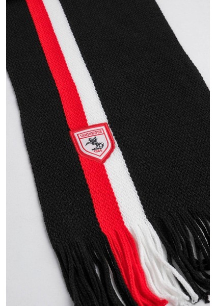 Samsunspor Çizgili Siyah Triko Atkı modelleri
