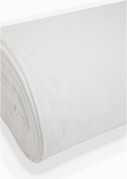 Soft Beyaz Akfil 60 Tel %100 Pamuk Metrelik Kumaş - 15 Metre