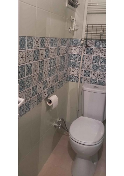 Tezgah Arası Mutfak Kendinden Yapışkanlı Folyo Kaplama Fayans Desen Açık Yeşil 60 cm x 100 cm