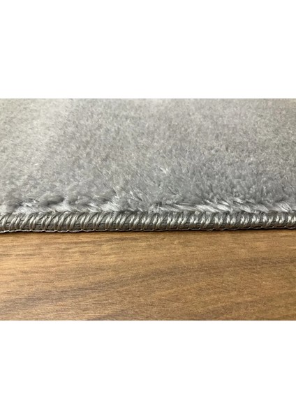 Puffy Gri Oval Örgü Saçaklı Peluş Yumuşacık Yıkanabilir Kaymaz Taban Halı Salon Oturma Odası fırsatları