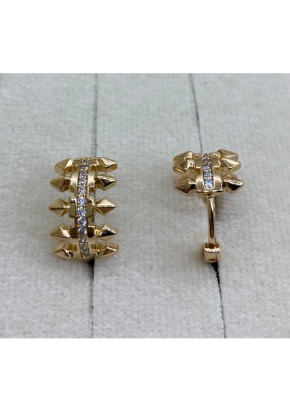 Zirkon Rose Gold Renk Taşlı Küpe modelleri