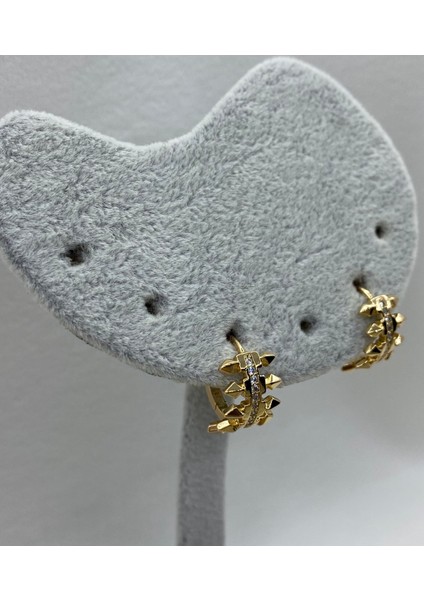 Zirkon Rose Gold Renk Taşlı Küpe fırsatları