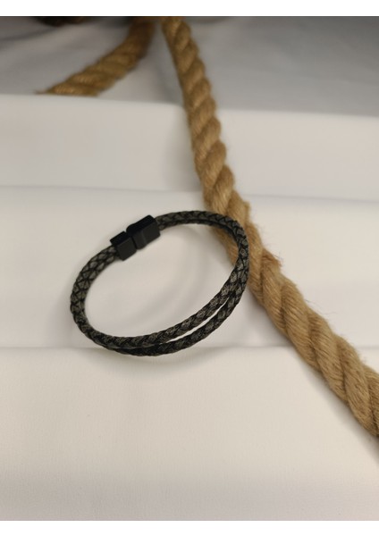 Erkek Crocodile Desen Hakiki Deri 316 L Çelik Mıknatıslı Bileklik fırsatları