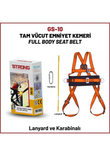 Strong Bel Destekli Paraşüt Tip Emniyet Kemeri Yüksekte