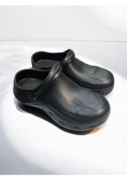 Siyah S1 Çelik Burunlu Ortopedik Rahat Gıda Fabrika Aşçı Garson Sabo İş Güvenliği Terlik fırsatları