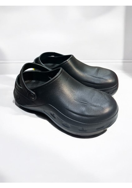 Siyah S1 Çelik Burunlu Ortopedik Rahat Gıda Fabrika Aşçı Garson Sabo İş Güvenliği Terlik indirimleri