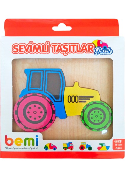 Sevimli Taşıtlar Traktör Puzzle