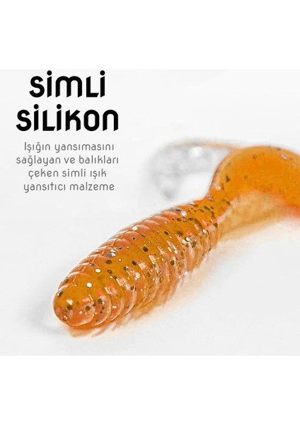 Silikon Kurt Sahte Yem - 95MM - Turuncu - Yumy (18095-SM024-10) modelleri