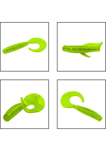 Silikon Kurt Sahte Yem - 35MM - Fluo Yeşil - Yumy (18035-SM024-03)