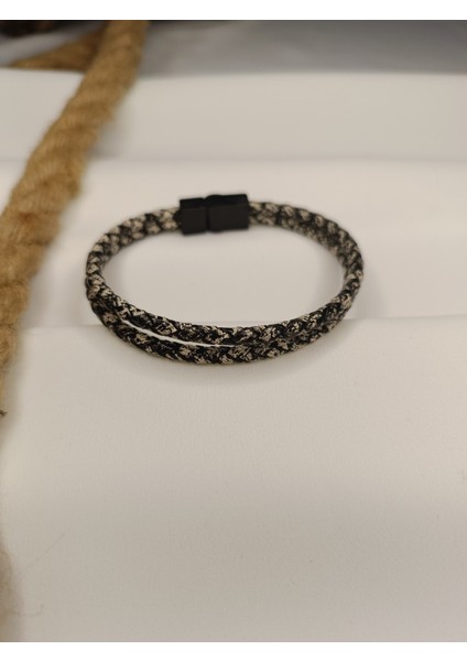 Erkek Snake Desen Hakiki Deri 316 L Çelik Mıknatıslı Bileklik modelleri
