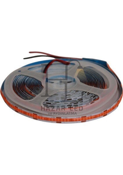 12V 8mm 320 Ledli Esnek Cob Şerit LED Pembe IP20 5 Metre