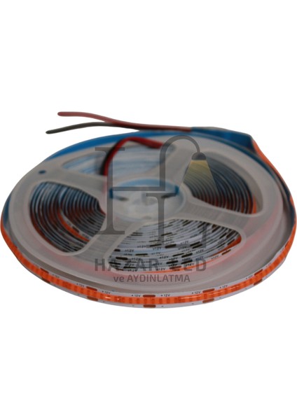 12V 8mm 320 Ledli Esnek Cob Şerit LED Pembe IP20 5 Metre