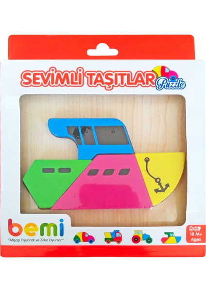 Seviimli Taşıtlar Vapur Puzzle
