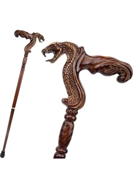 Ahşap Baston, Doğal Masif Ahşap, Katlanır (Yurt Dışından)