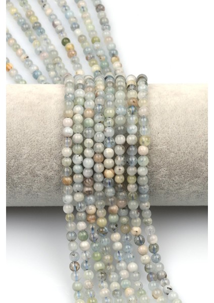 Akuamarin-Heliodor Doğaltaş Dizi 4 mm Küre Kesim