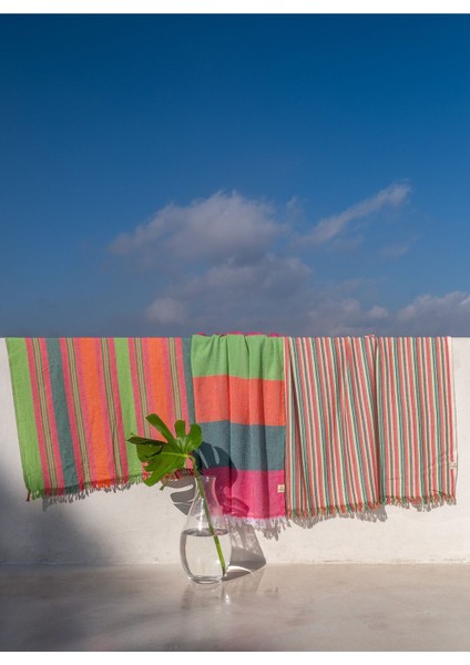 Punto Stripe Pamuk Peştamal Vivid 90 x 175 modelleri