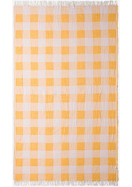 Plaid Pamuk Peştamal Sarı 90 x 160 - Keseli fiyatları