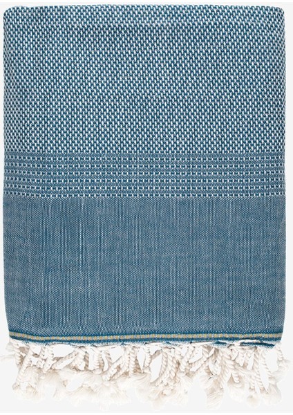 Tan Pamuk Peştamal Petrol Mavisi 100 x 175