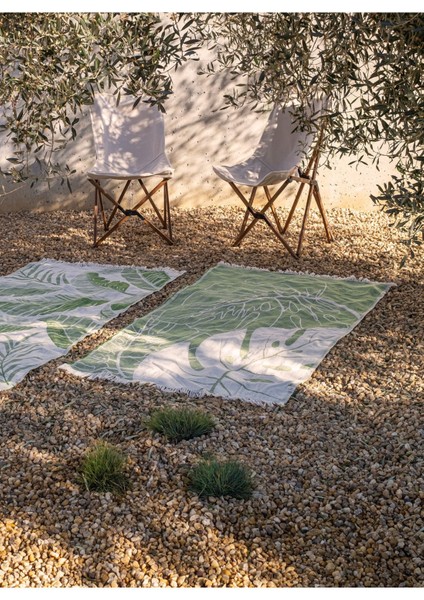 Monstera Pamuk Peştamal Yeşil 90 x 160 - Keseli fırsatları