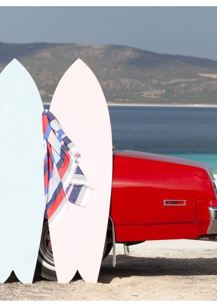 Istanbul Pamuk Peştamal Lacivert / Kırmızı 90 x 180 fiyatları