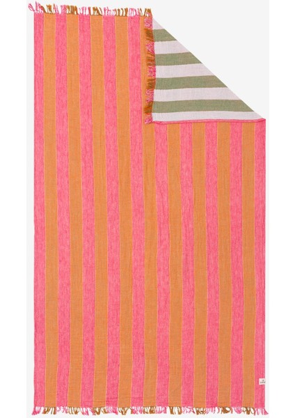 Striped Gauze Pamuk Peştamal Pembe 90 x 175 fiyatları
