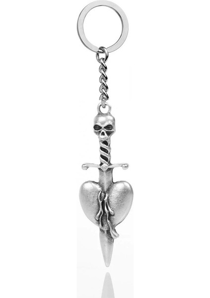 Gotik Dagger In The Heart Metal Anahtarlık Özel