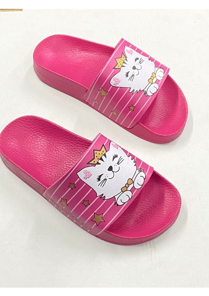 Sevimli Figürlü Kaydırmaz Taban Kız Çocuk Havuz Deniz Plaj Ev ve Sokak Terlik fiyatları