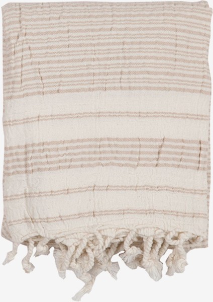 Bürümcük Pamuk Peştamal Kahve / Bej 85 x 165