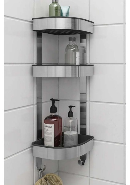 Paslanmaz Çelik Banyo Rafı 3 Raflı Banyo Düzenleyici LB035 fiyatları