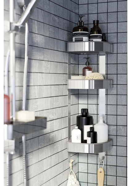 Paslanmaz Çelik Banyo Rafı 3 Raflı Banyo Düzenleyici LB035 indirimleri